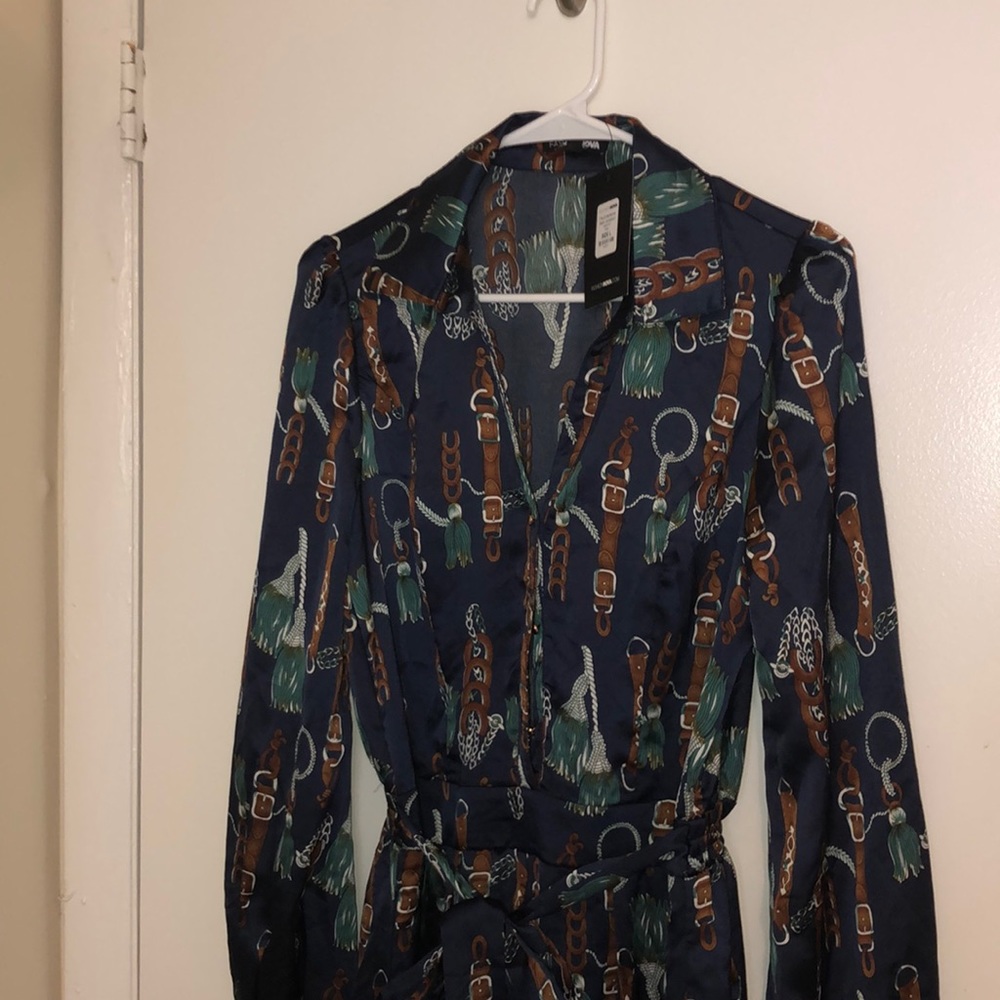 Wide leg pants suit